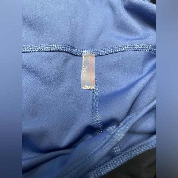 FREE PEOPLE Movement Back It Up Onesie in Pool Blue Stretchy. Size Large. NWT. - Picture 4 of 12